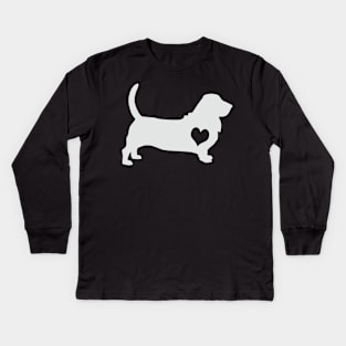 Adore Basset Hounds Kids Long Sleeve T-Shirt